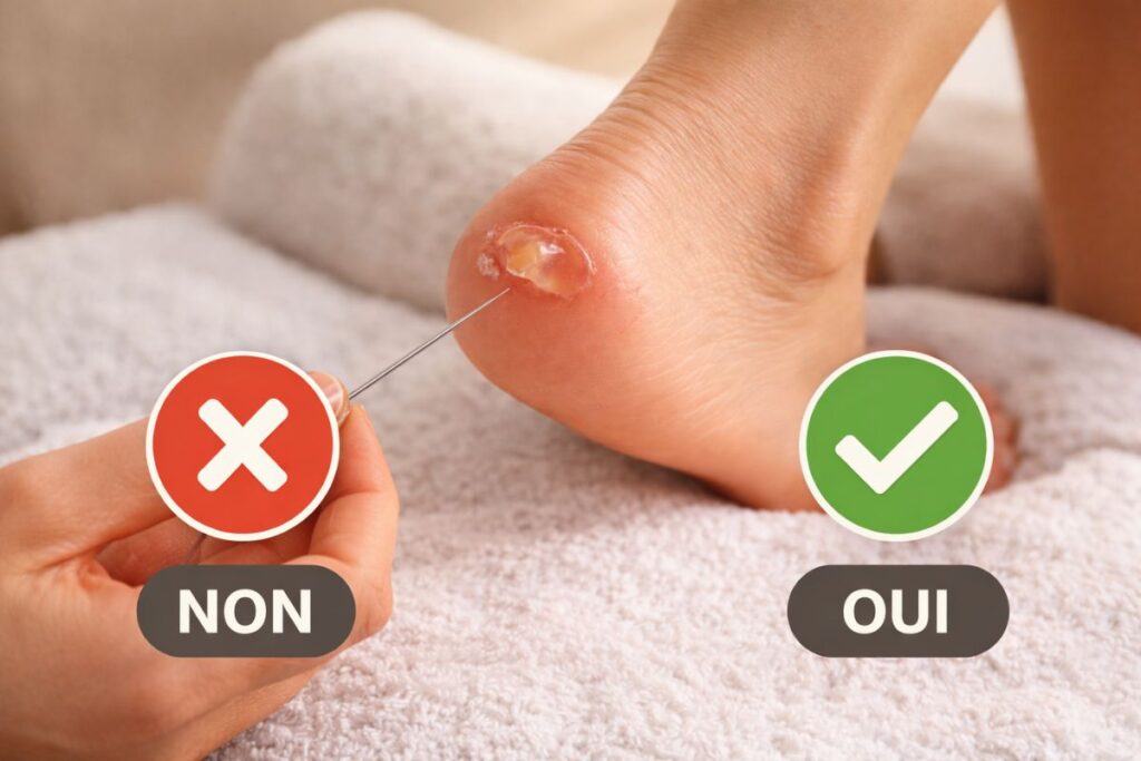 faut il percer les ampoules au pied